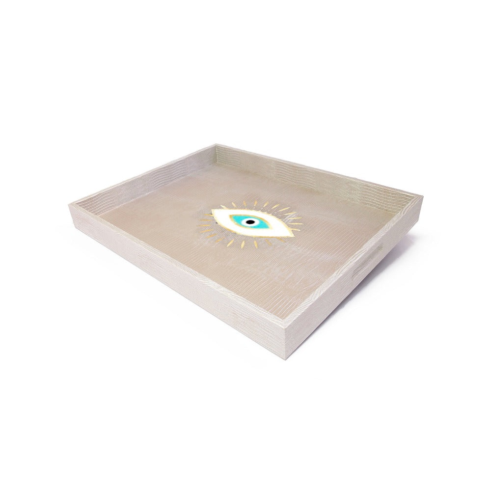 CHAROLA GRANDE TEJUS PLATA BEIGE