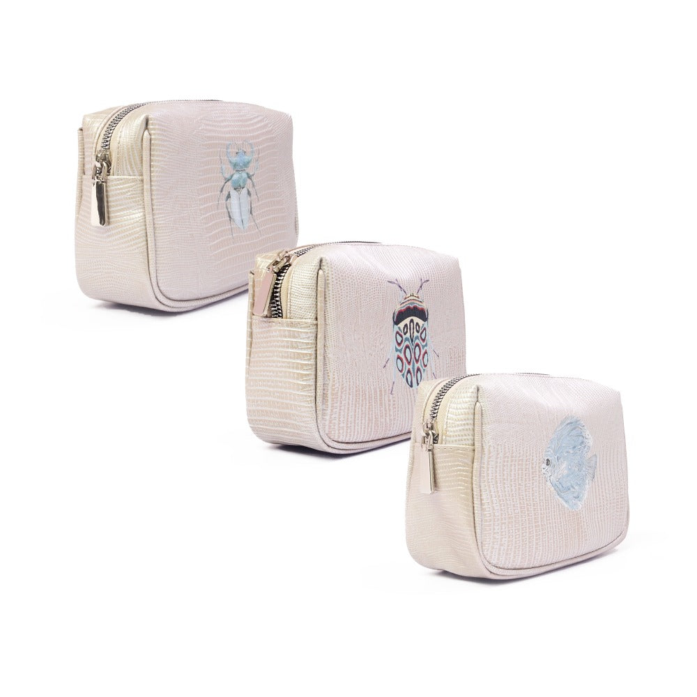 NECESER CHICO TEJUS PLATA BEIGE