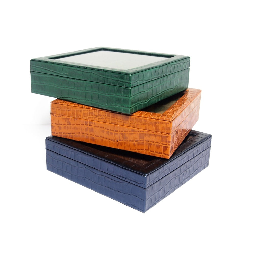 RELOJERA PIEL VIDRIO 9 ESPACIOS