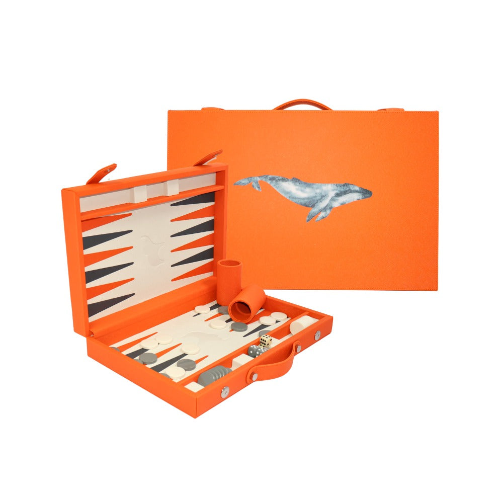 BACKGAMMON MEDIANO FORRO NARANJA