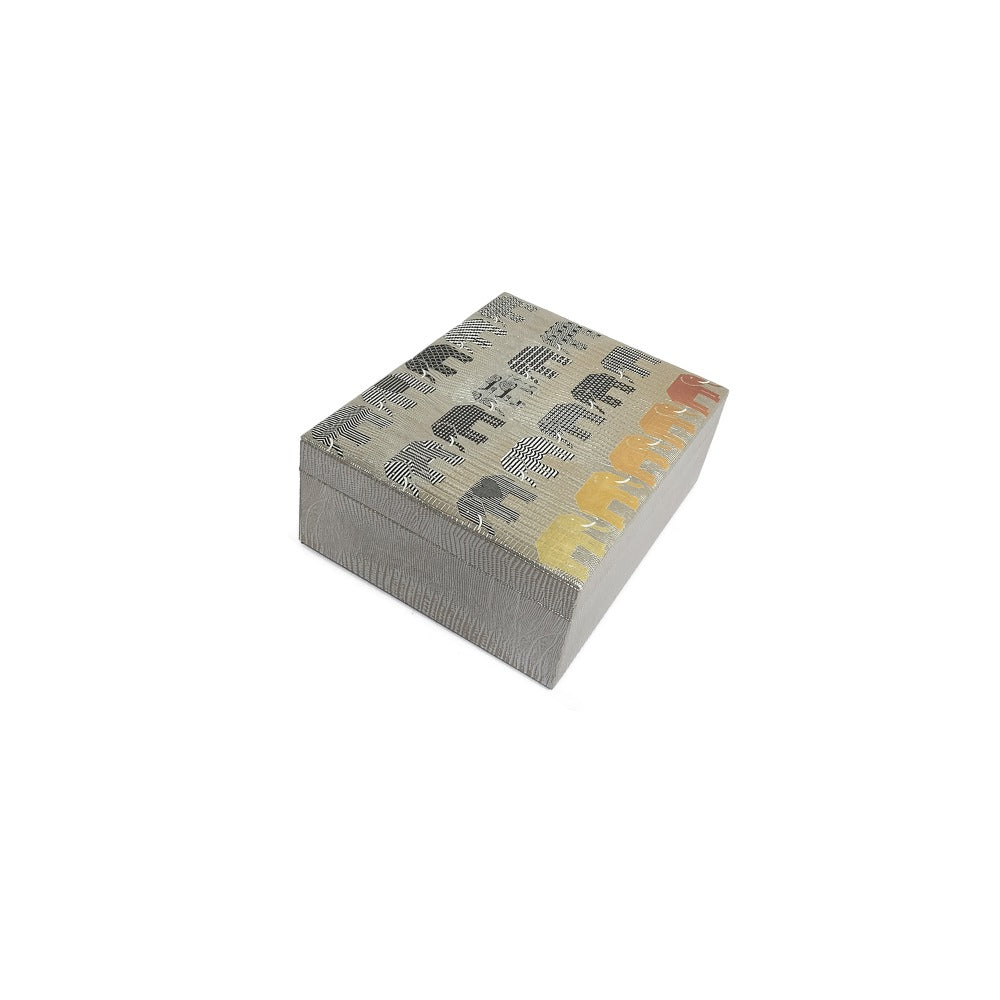 CAJA DE TE 6 TEJUS PLATA BEIGE PEDRO FRIEDEBERG