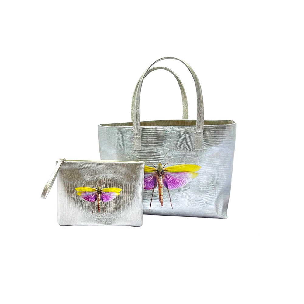 BOLSA MATEA PLAYA TEJUS PLATA BEIGE