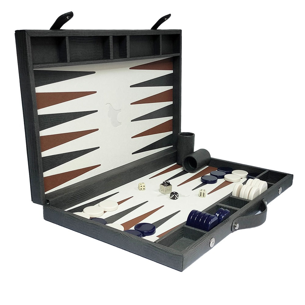 BACKGAMMON GRANDE GRIS ARMADILLO