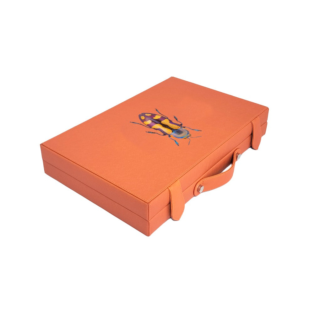 BACKGAMMON MEDIANO FORRO NARANJA