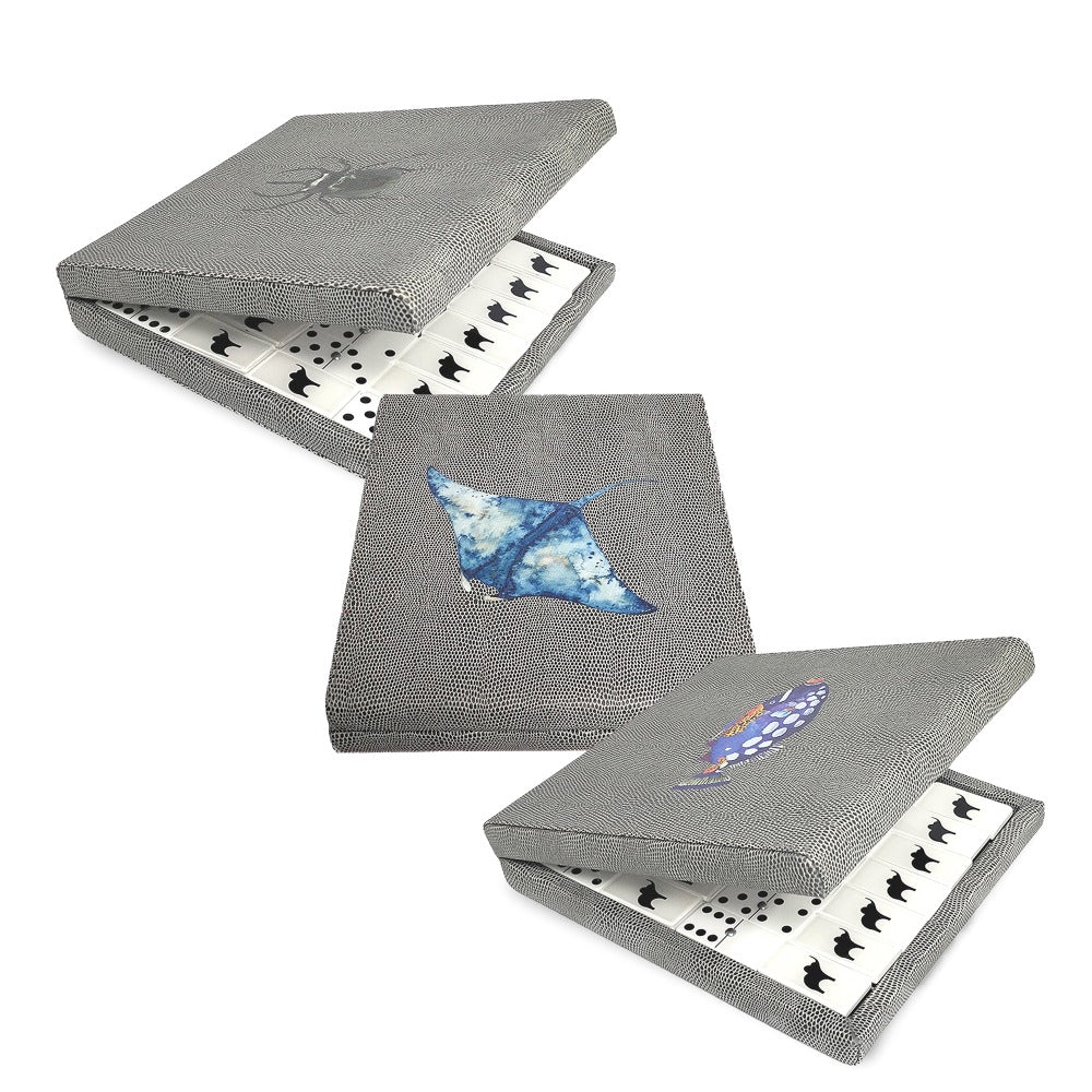 DOMINO INGLES REPTIL GRIS