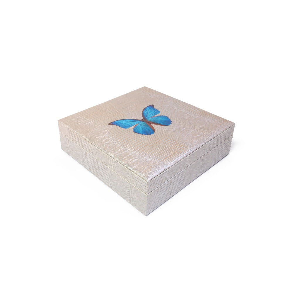 JOYERO CUADRADO TEJUS PLATA BEIGE