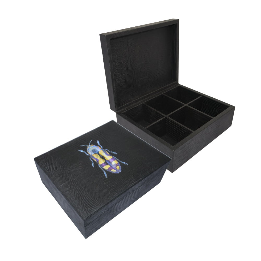 CAJA DE TE 6 NEGRO ARMADILLO
