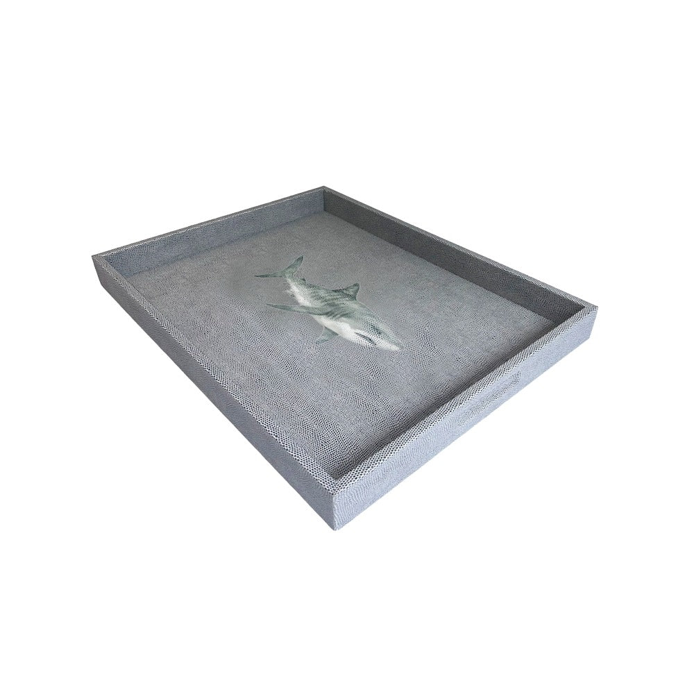 CHAROLA GRANDE REPTIL GRIS