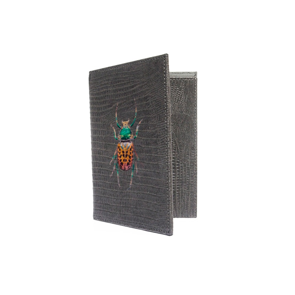 PORTA PASAPORTE Y VISA GRIS ARMADILLO