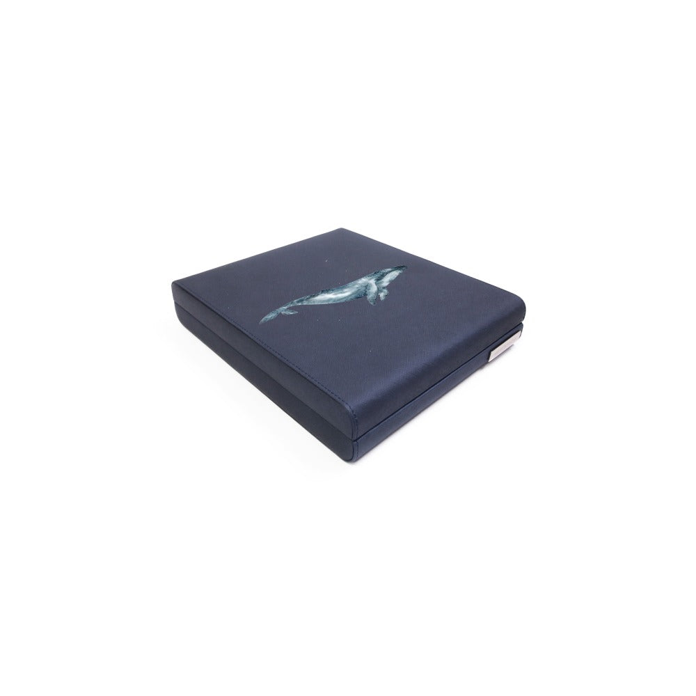 SMALL FLAT DOMINO NIGHT BLUE LINING