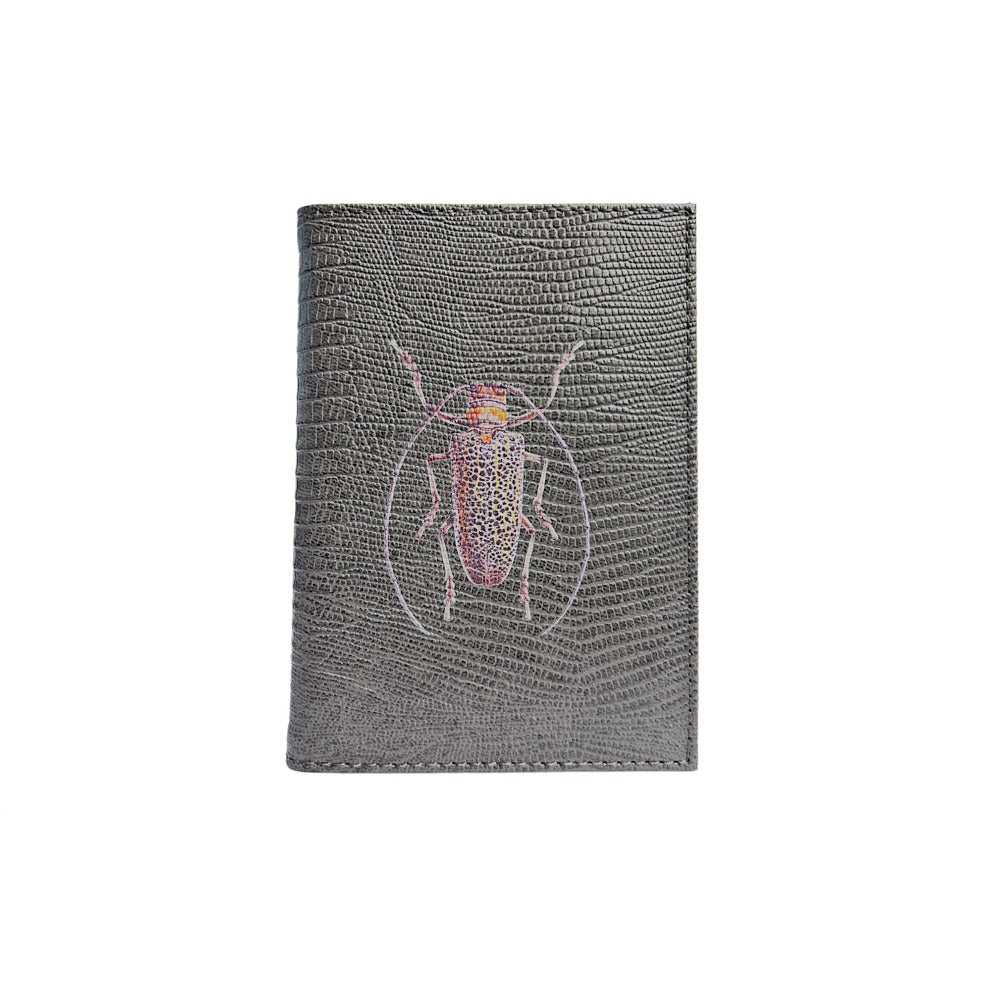 PORTA PASAPORTE Y VISA GRIS ARMADILLO