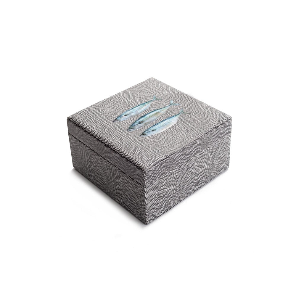 CAJA DE TE 4 REPTIL GRIS
