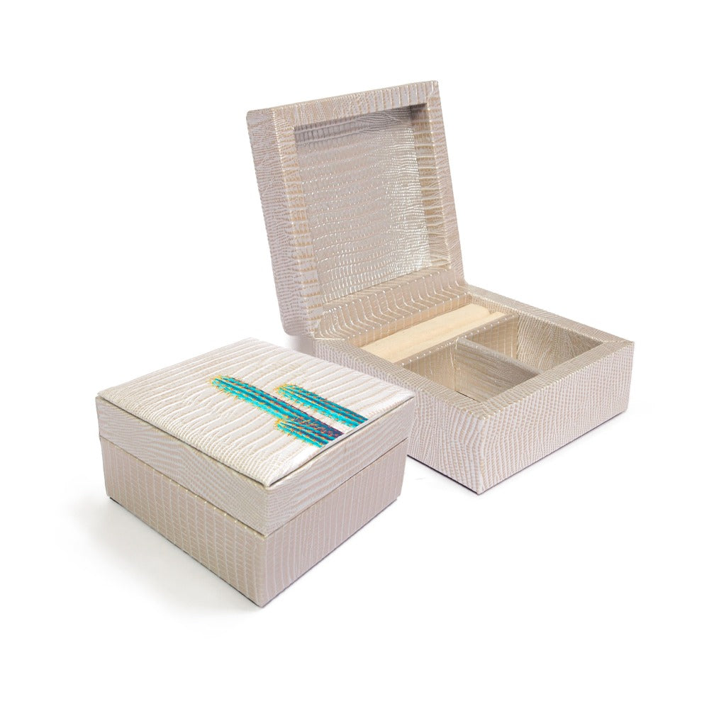 JOYERO MINI TEJUS PLATA BEIGE