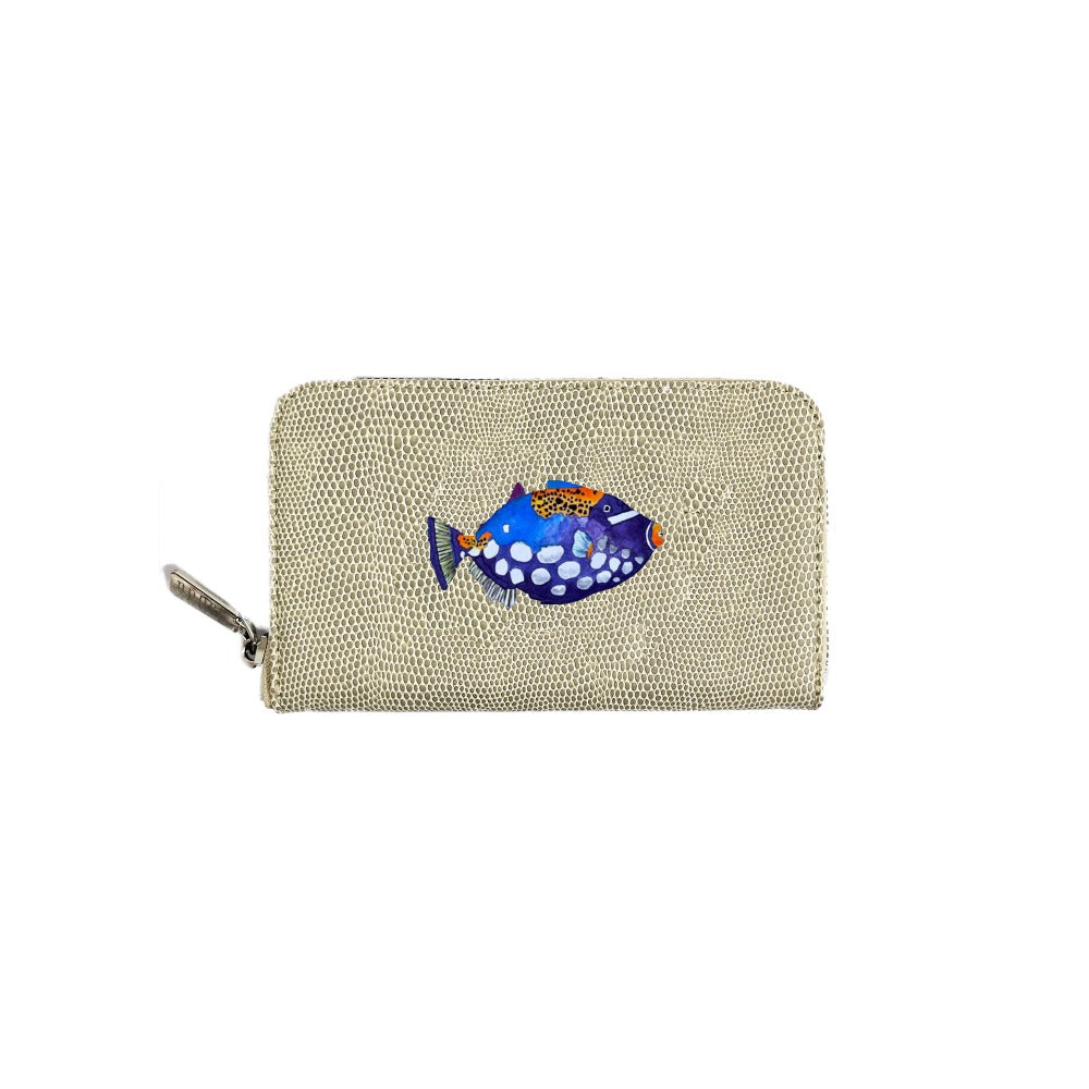 CARTERA MINI LICHA RAYITAS CARNE