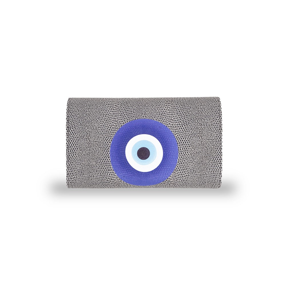 CARTERA LICHA REPTIL GRIS