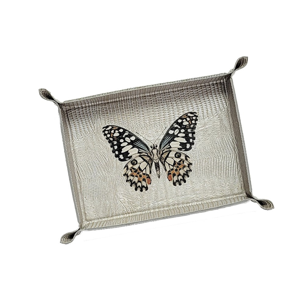 VACIA BOLSILLOS GRANDE TEJUS PLATA BEIGE