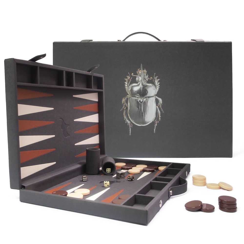 BACKGAMMON GRANDE FORRO COOL GREY