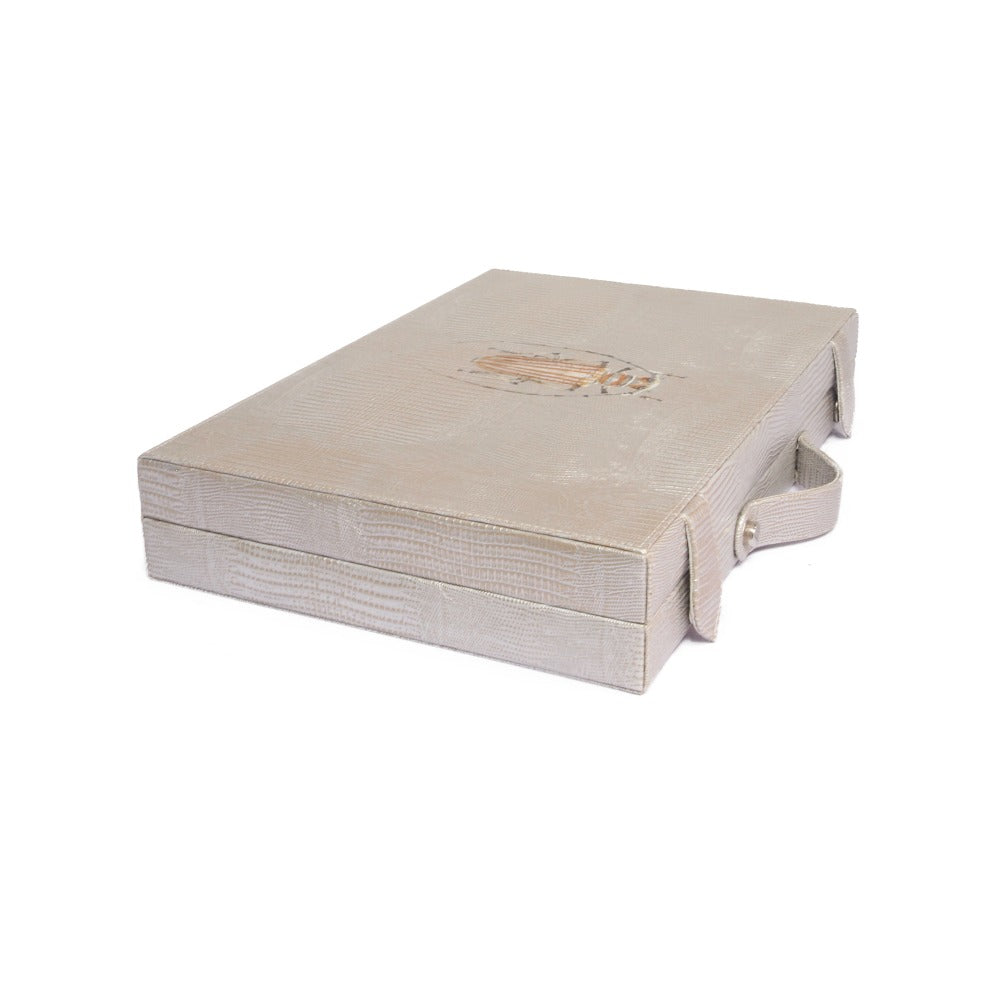 BACKGAMMON MEDIANO TEJUS PLATA BEIGE