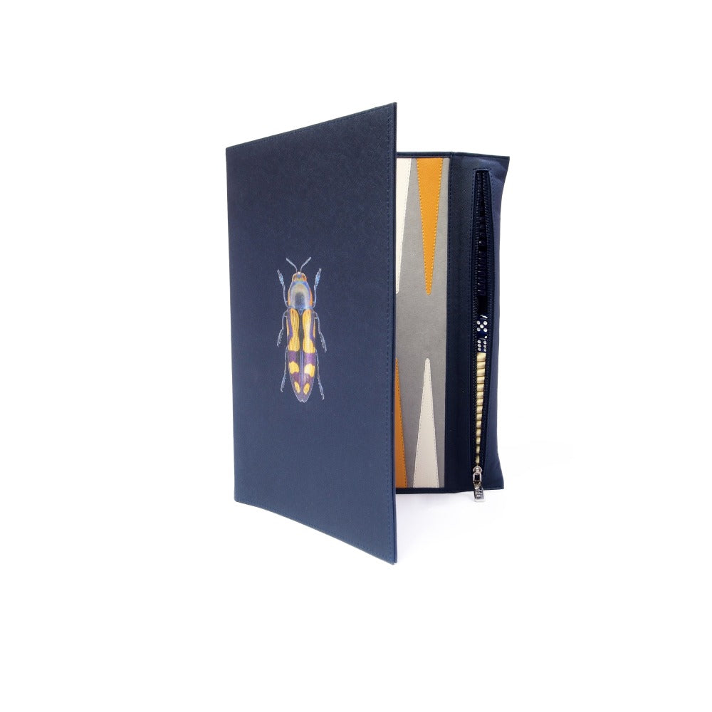 BACKGAMMON DE VIAJE FORRO AZUL NOCHE