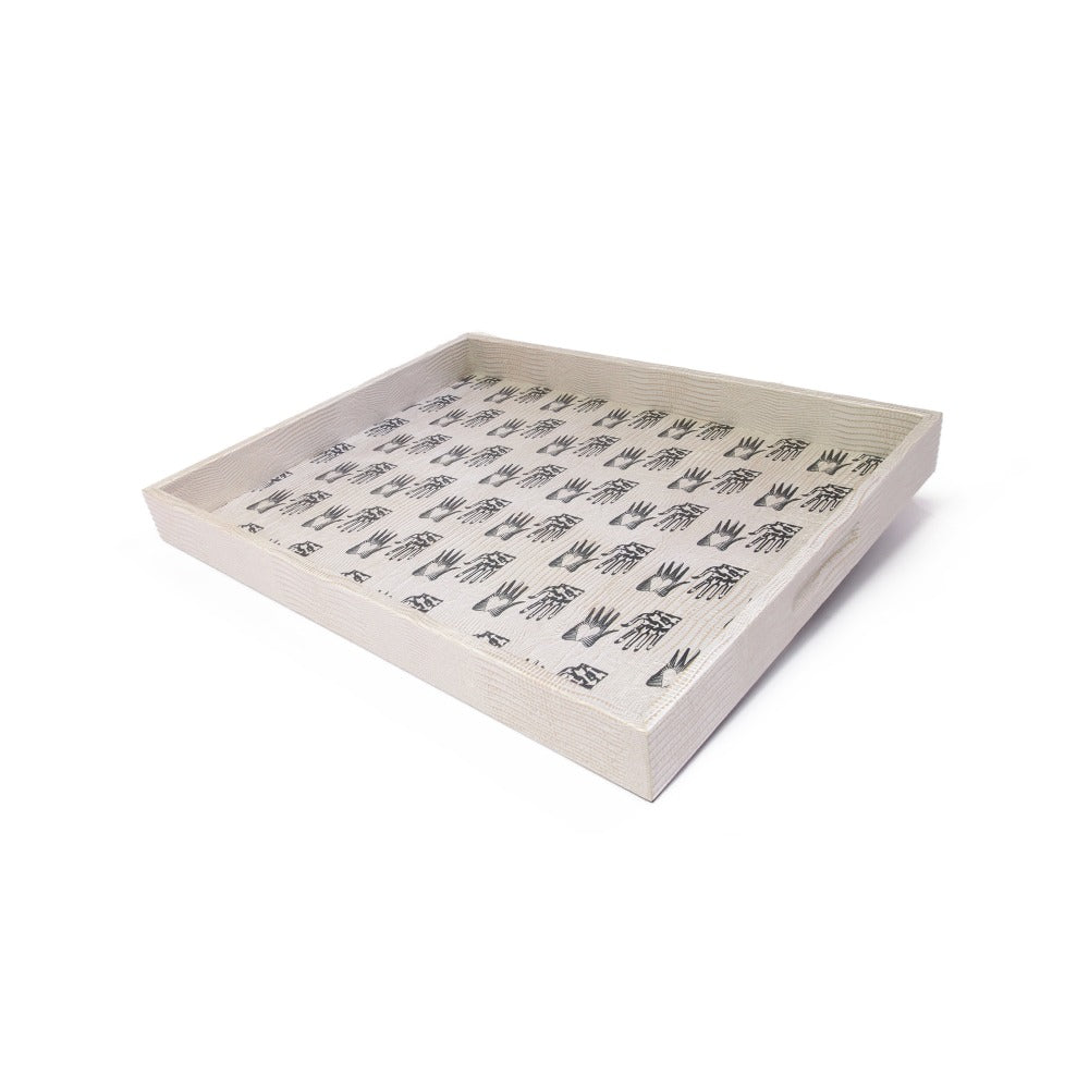 CHAROLA GRANDE TEJUS PLATA BEIGE PEDRO FRIEDEBERG