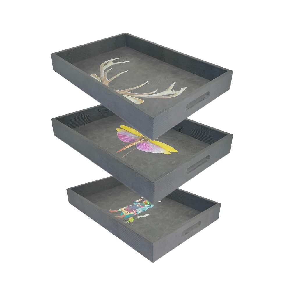 CHAROLA MEDIANA GRIS ARMADILLO