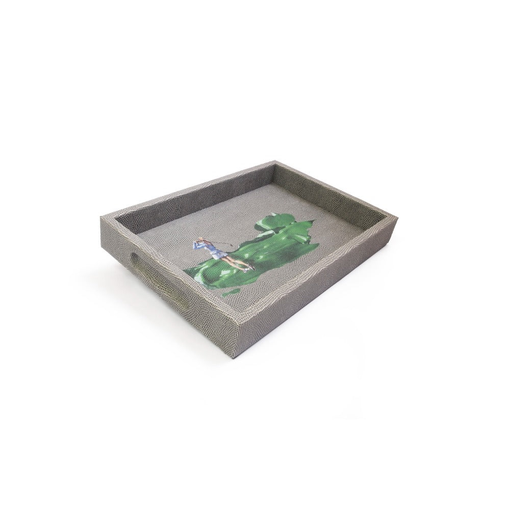 CHAROLA BURO REPTIL GRIS TAY XACUR
