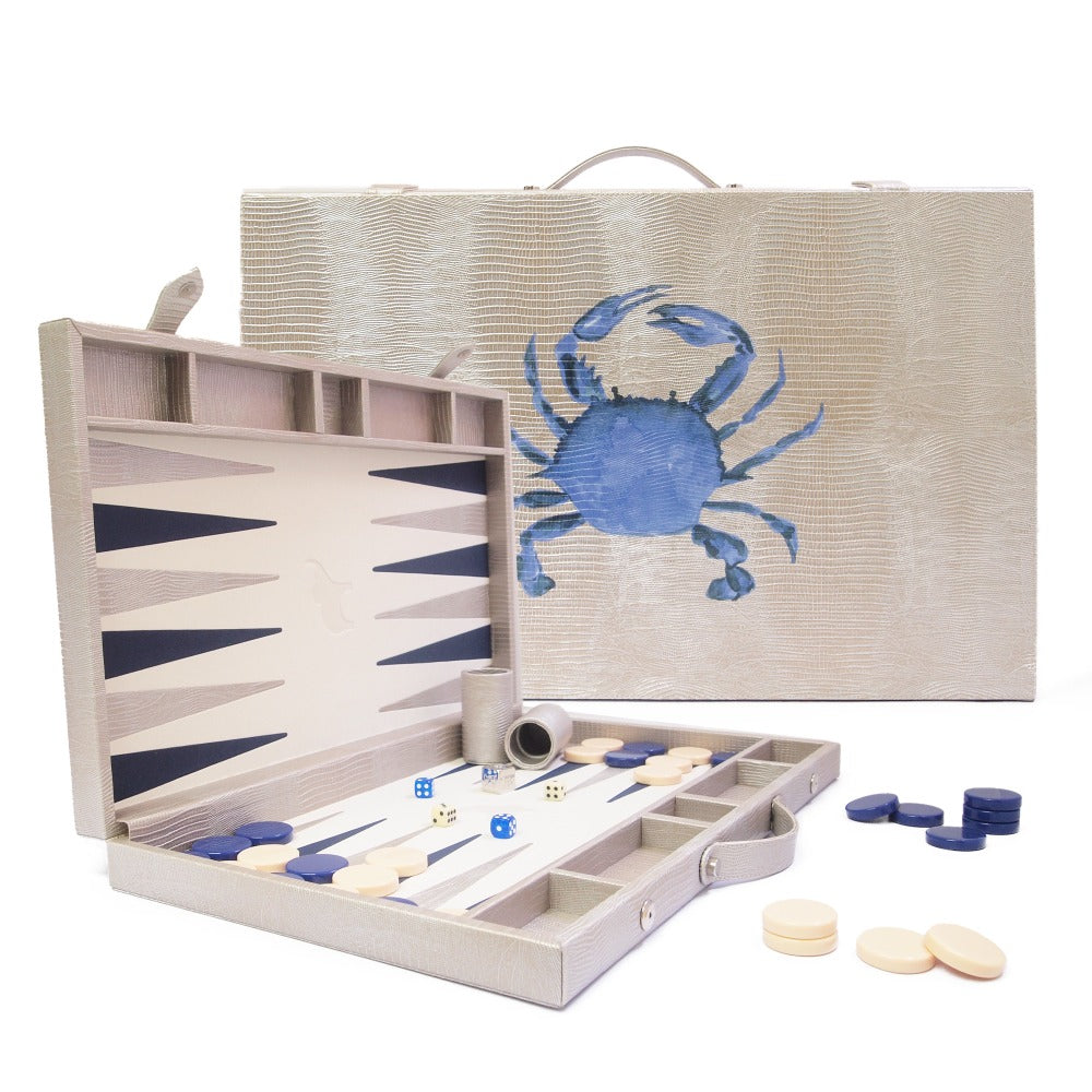 BACKGAMMON GRANDE TEJUS PLATA BEIGE