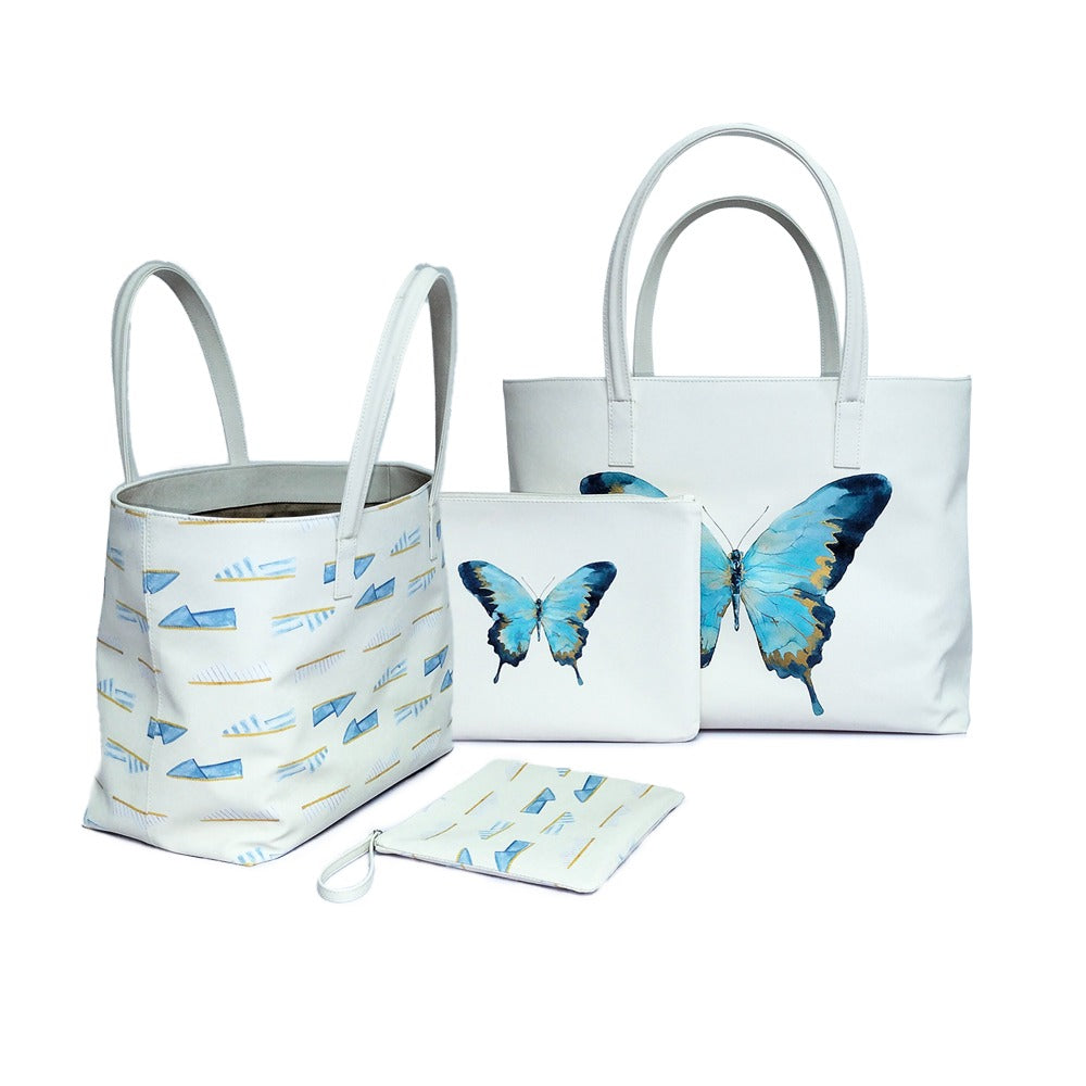 MATEA BEACH BAG SNOW LINING