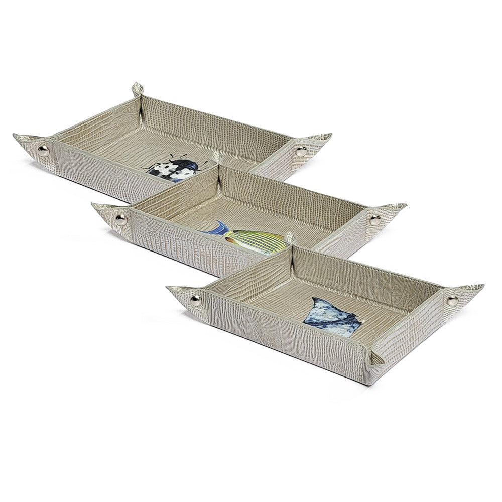 VACIA BOLSILLOS CHICO TEJUS PLATA BEIGE