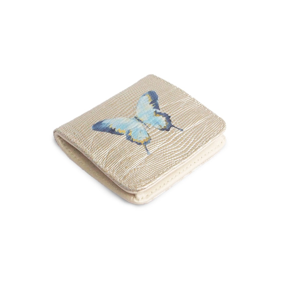 MONEDERO CUADRADO TEJUS PLATA BEIGE