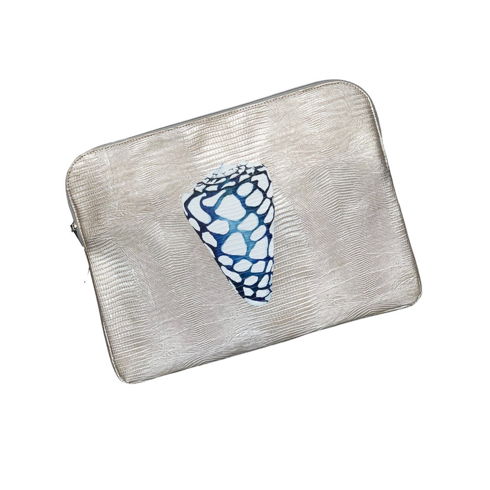 PORTA LAPTOP 15 TEJUS PLATA BEIGE