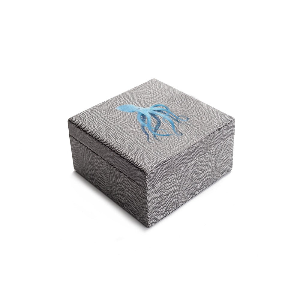 CAJA DE TE 4 REPTIL GRIS