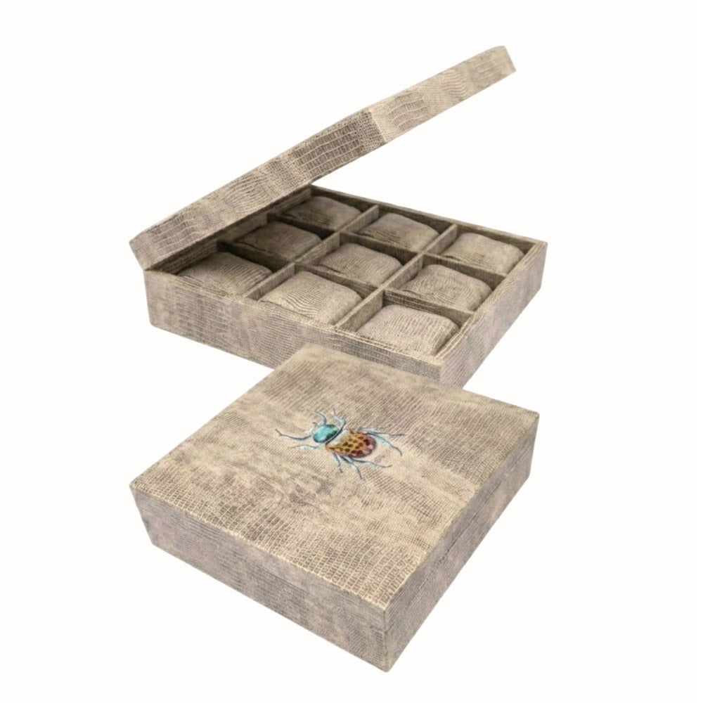 CAJA DE TE 9 TEJUS CLARO