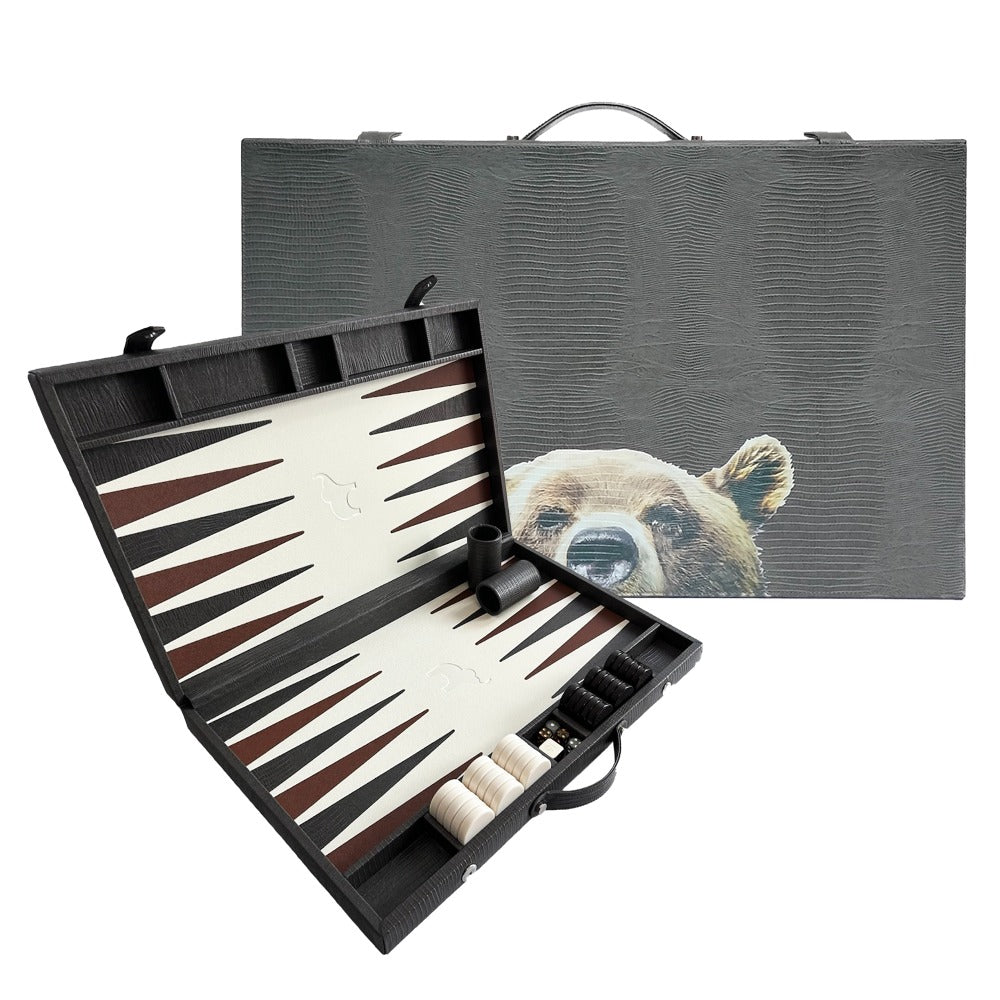 BACKGAMMON GRANDE GRIS ARMADILLO