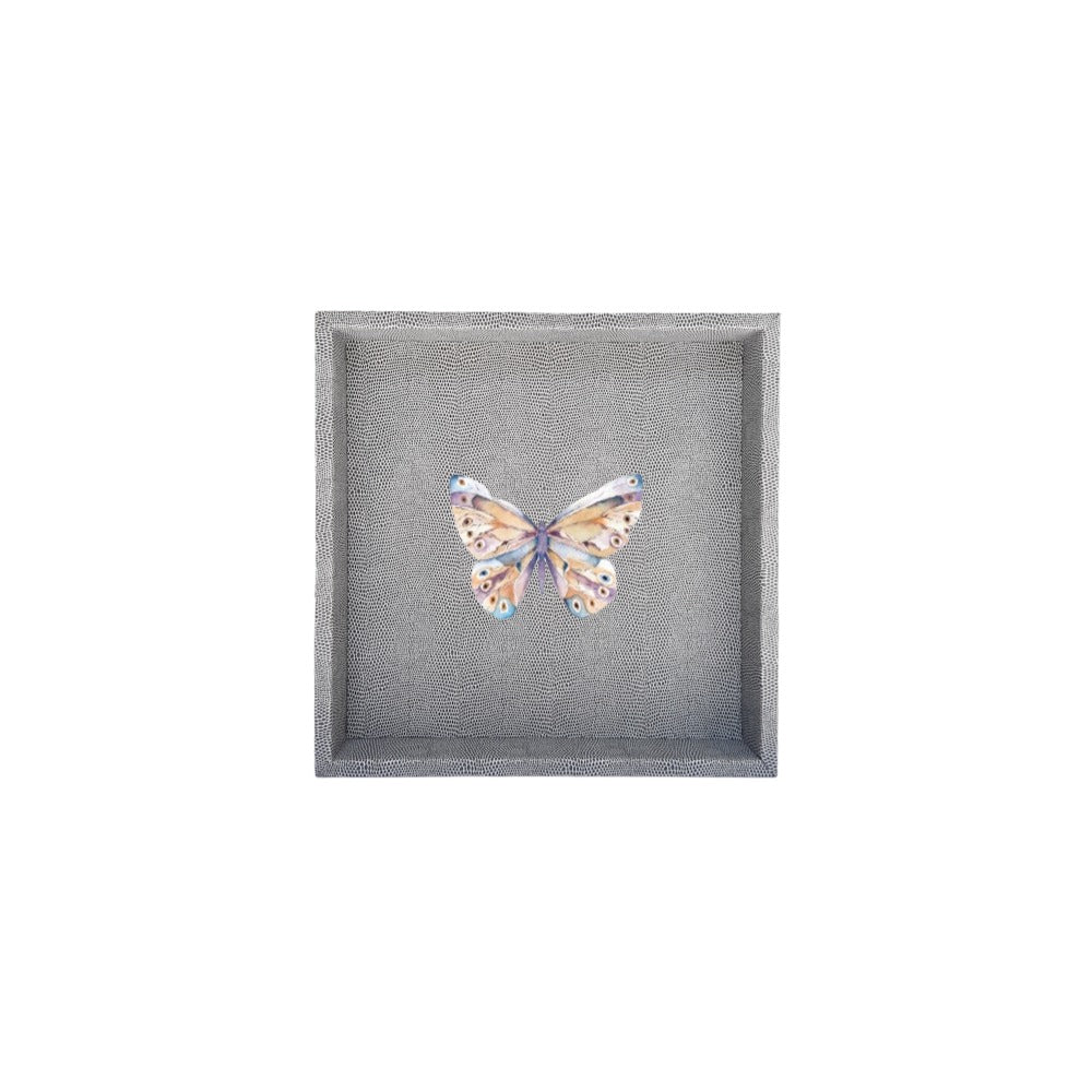 CHAROLA CUADRADA REPTIL GRIS