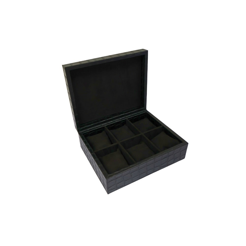 RELOJERA PIEL 6 ESPACIOS