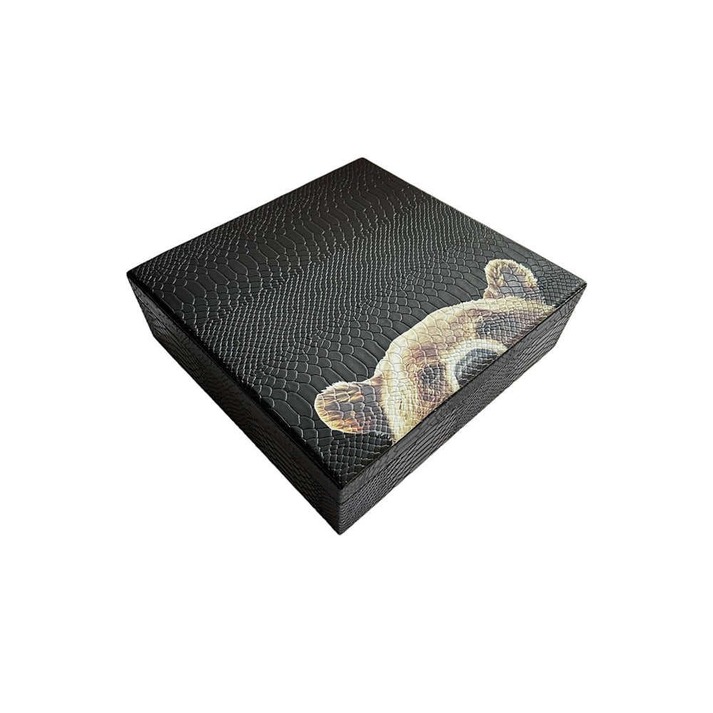 CAJA DECORATIVA GRANDE NEGRO MATE