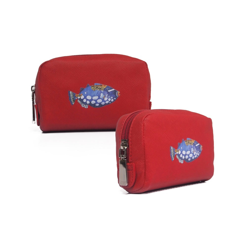 POUCH MONKEY FORRO ROJO