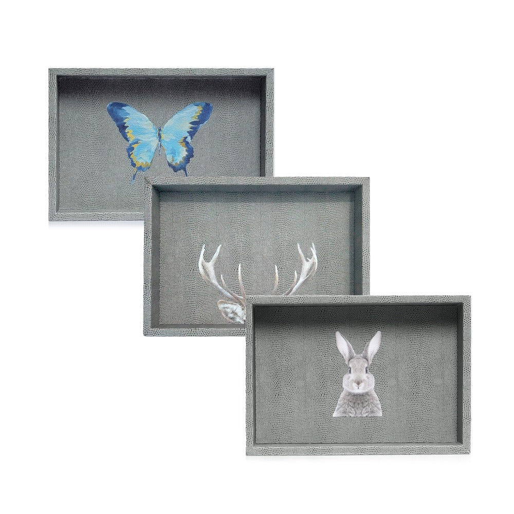 CHAROLA BURO REPTIL GRIS