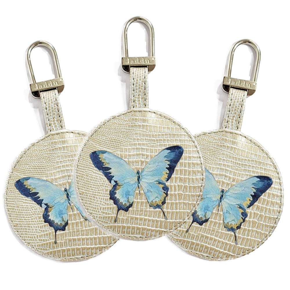 LLAVERO TEJUS PLATA BEIGE