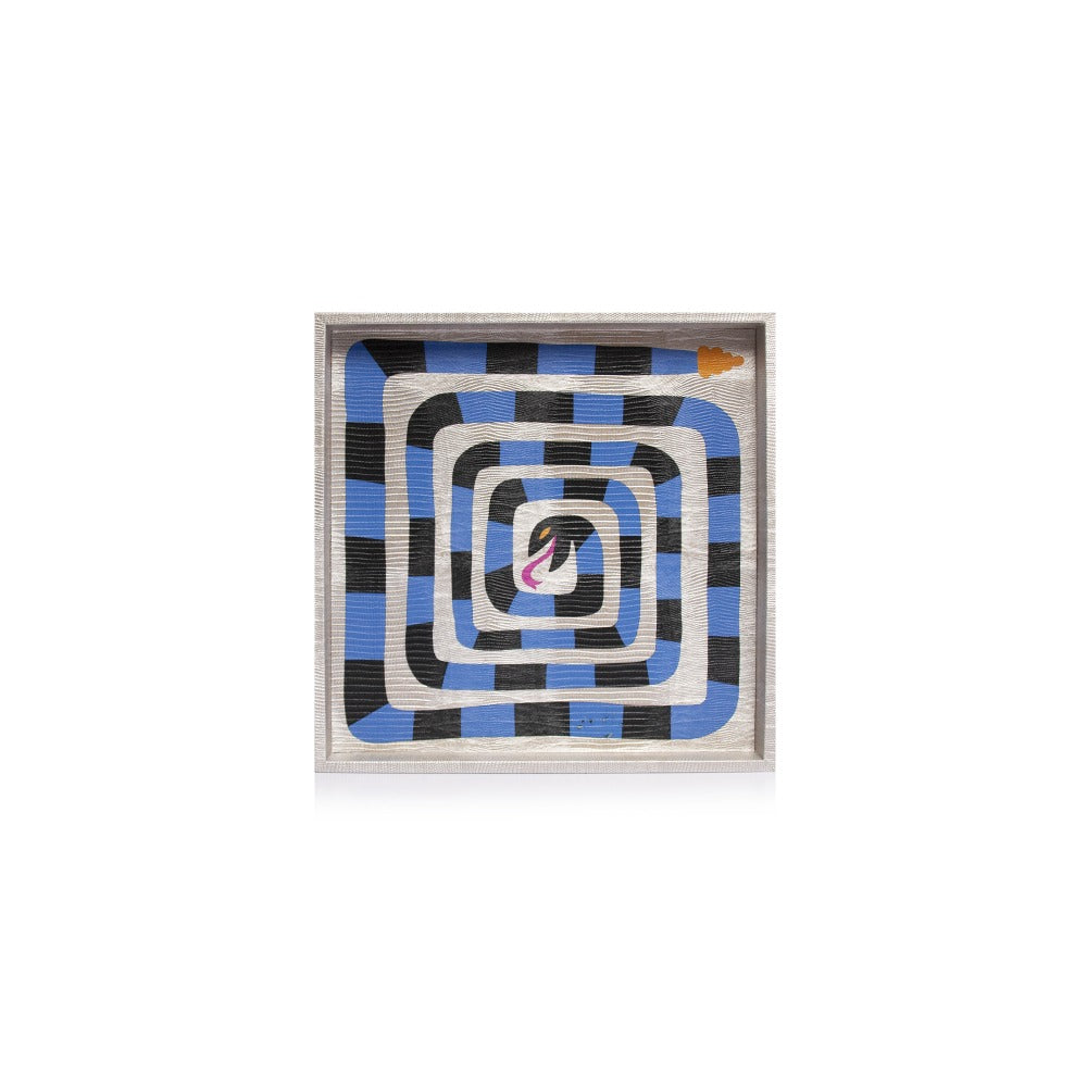 CHAROLA CUADRADA TEJUS PLATA BEIGE