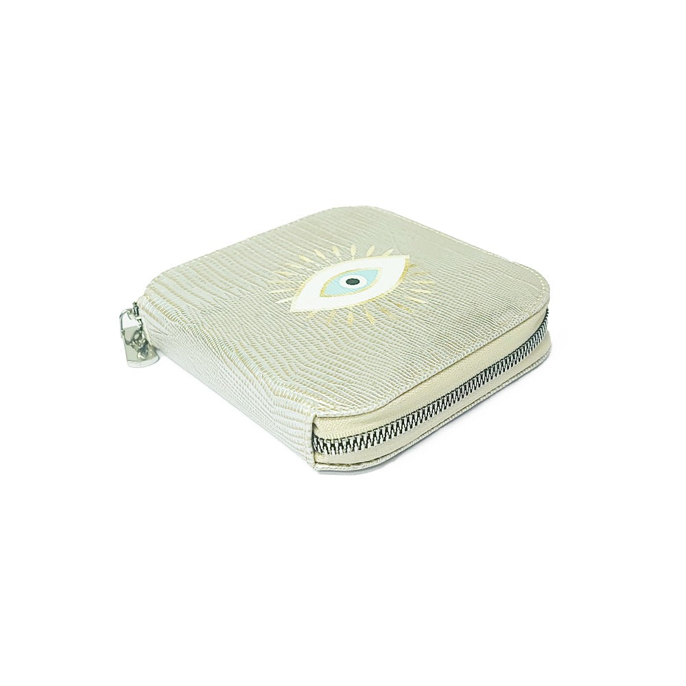 JOYERO DE VIAJE TEJUS PLATA BEIGE