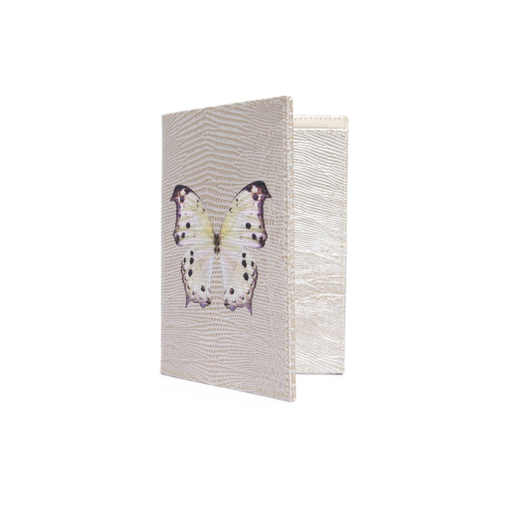 PORTA PASAPORTE Y VISA TEJUS PLATA BEIGE