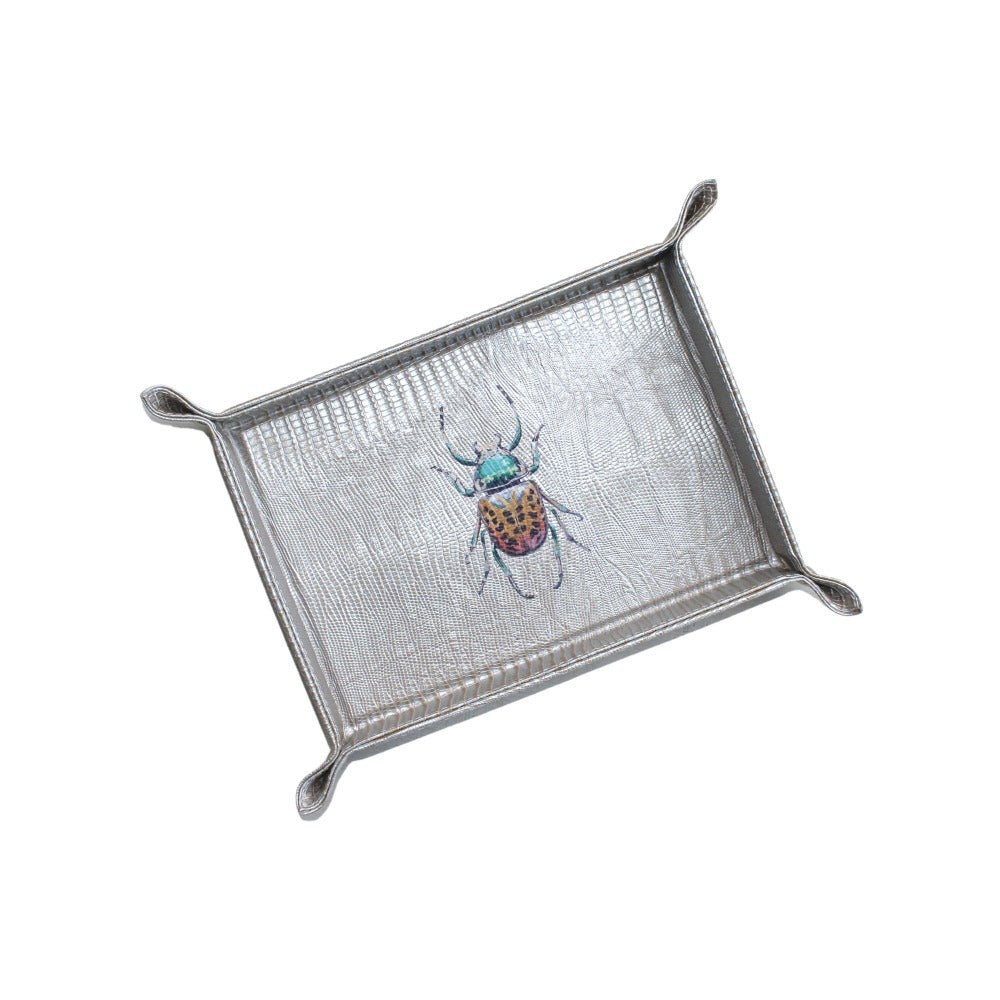 VACIA BOLSILLOS GRANDE TEJUS PLATA BEIGE