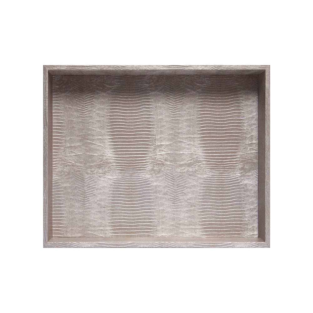 CHAROLA GRANDE TEJUS PLATA BEIGE