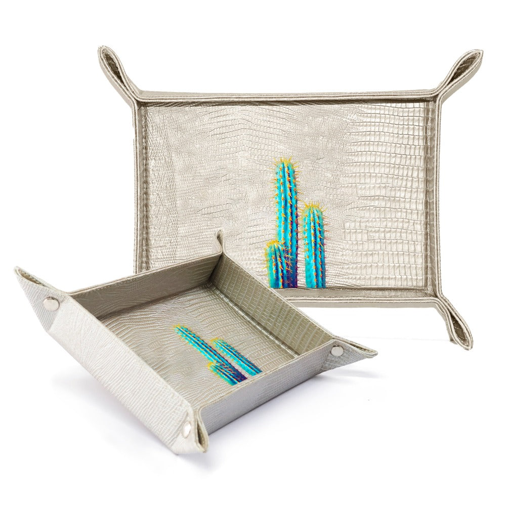 VACIA BOLSILLOS CHICO TEJUS PLATA BEIGE