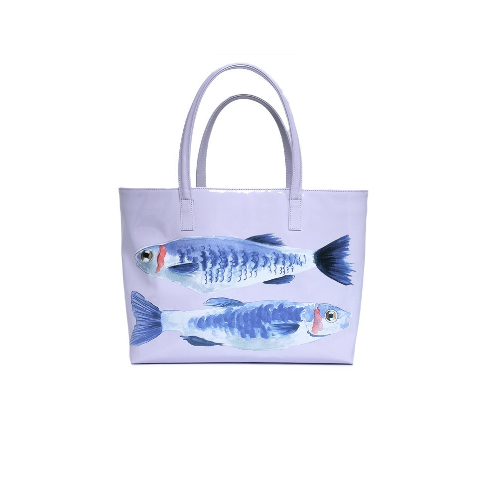 BOLSA MATEA PLAYA CHAROL LAVANDA SARDINAS