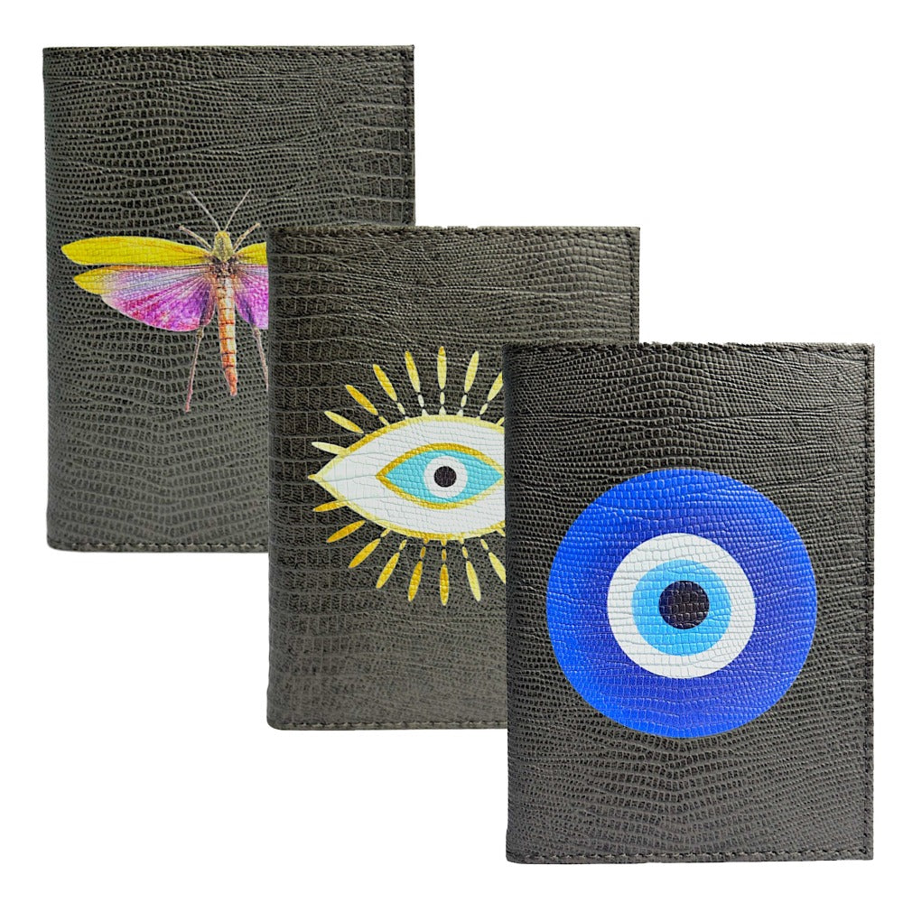 PORTA PASAPORTE Y VISA GRIS ARMADILLO