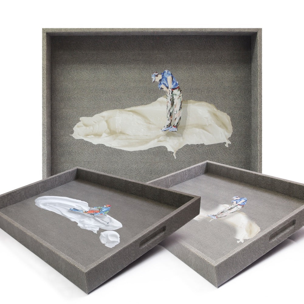 CHAROLA GRANDE REPTIL GRIS TAY XACUR