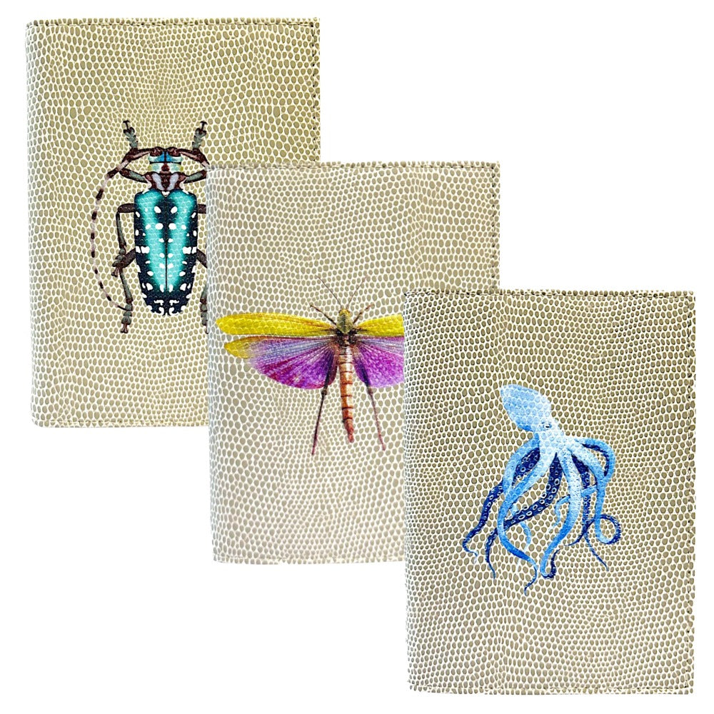 PORTA PASAPORTE Y VISA RAYITAS CARNE